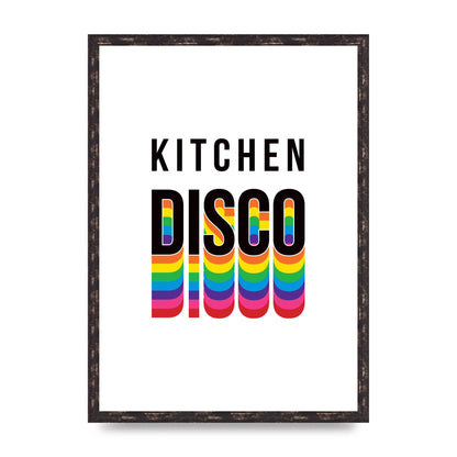 Kitchen Disco Wall Art - A2 framed
