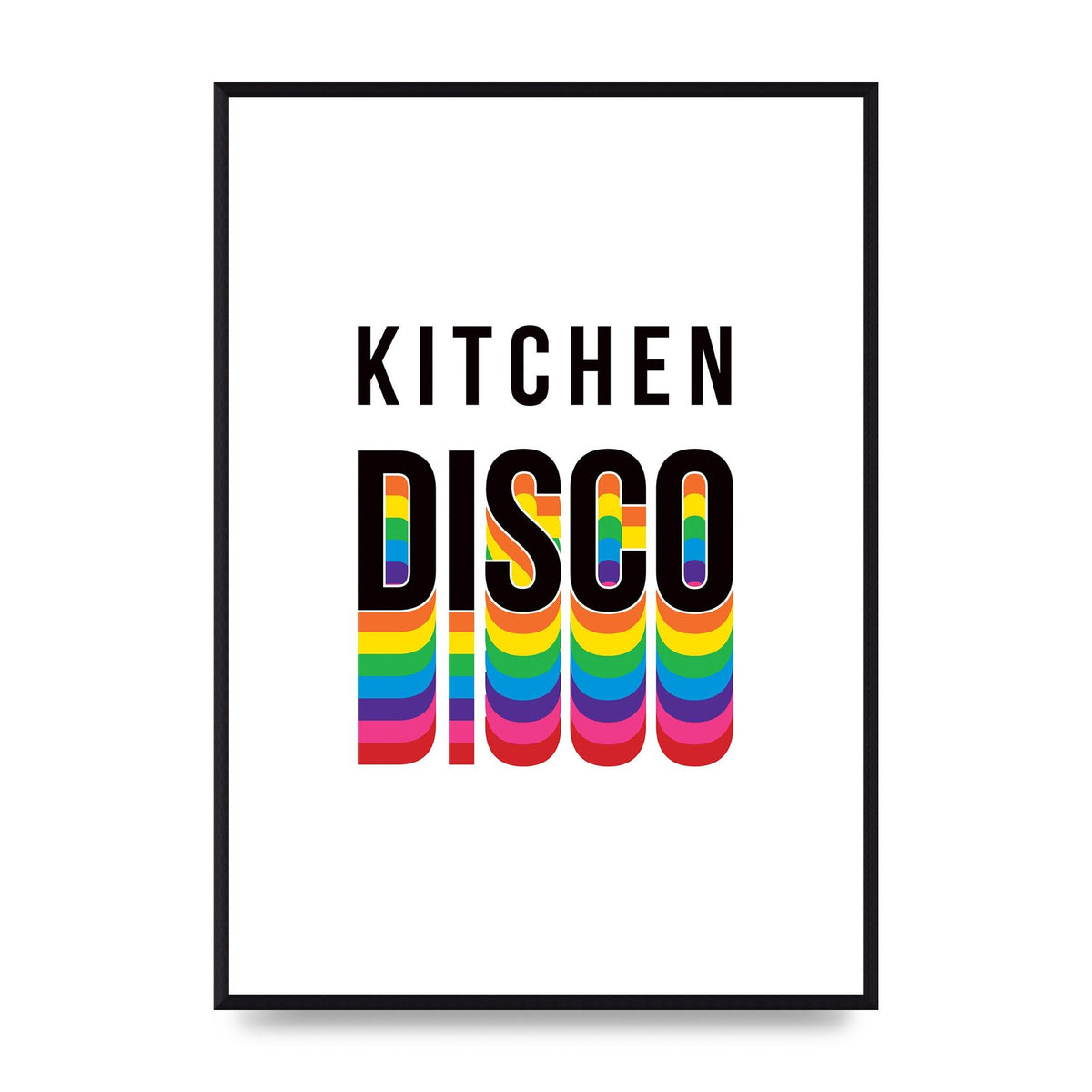 Kitchen Disco Wall Art - A2 framed