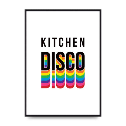 Kitchen Disco Wall Art - A2 framed