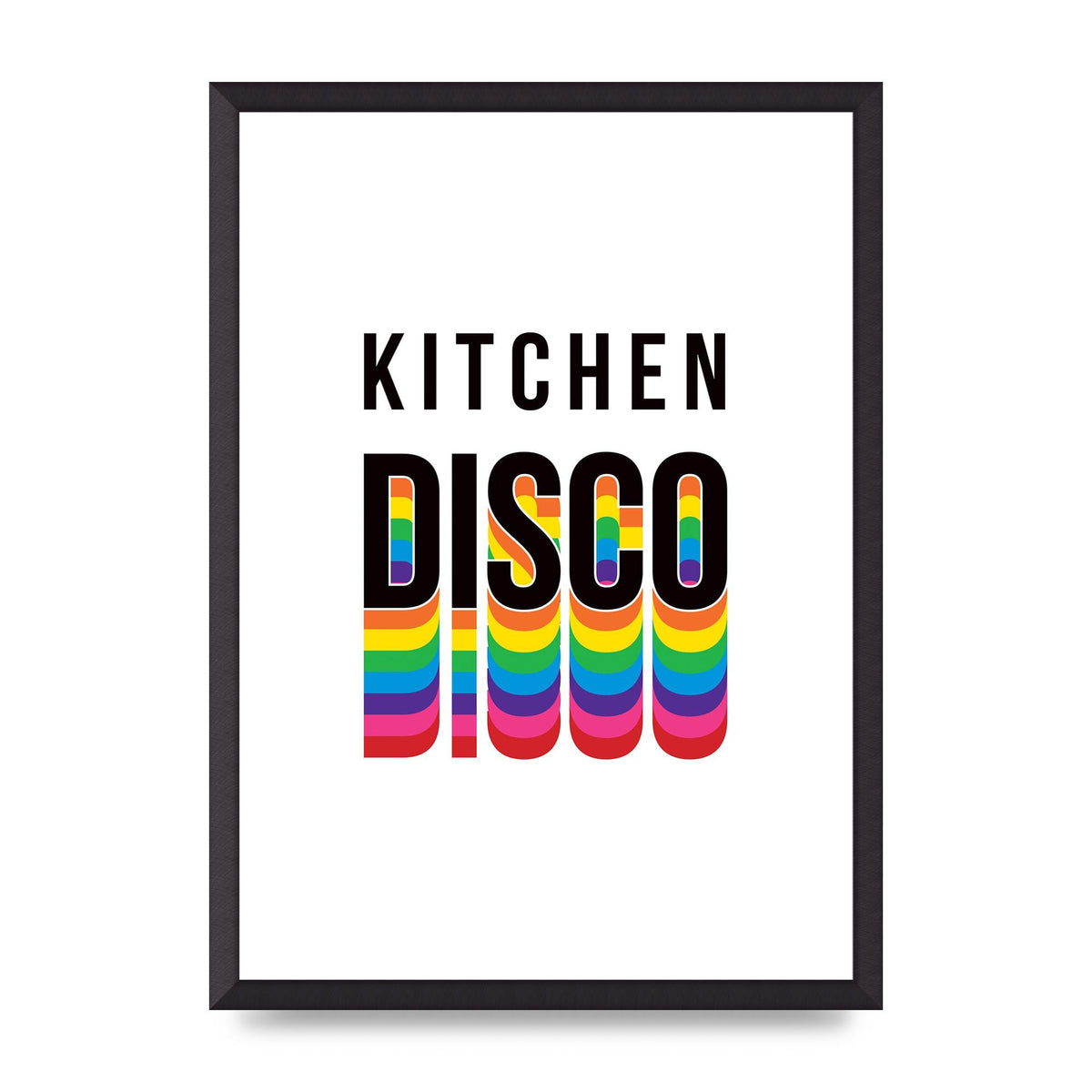 Kitchen Disco Wall Art - A2 framed