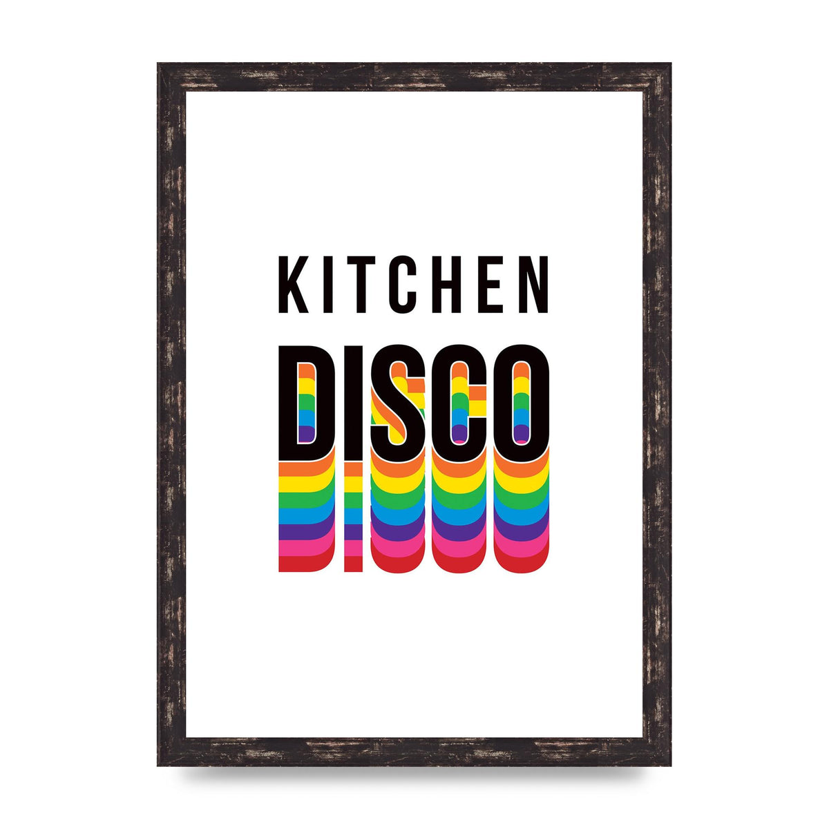 Kitchen Disco Wall Art - A3 framed