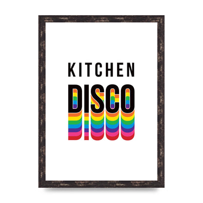 Kitchen Disco Wall Art - A3 framed