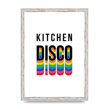 Kitchen Disco Wall Art - A3 framed