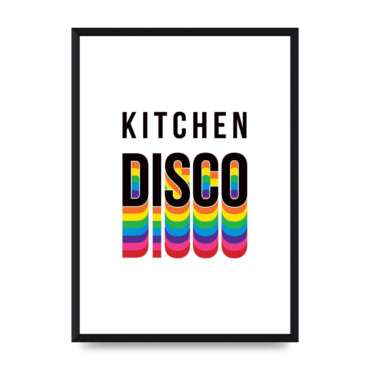Kitchen Disco Wall Art - A3 framed