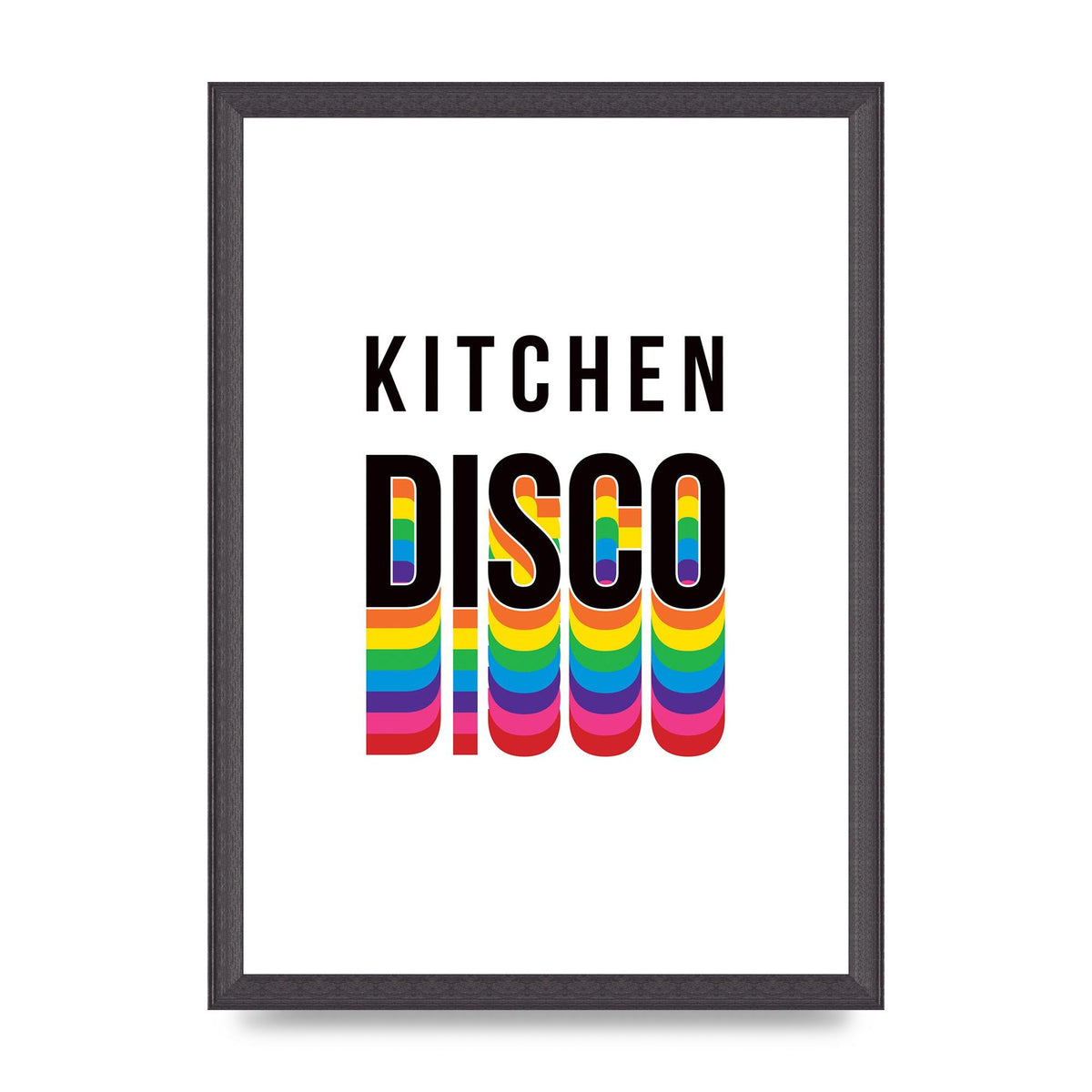 Kitchen Disco Wall Art - A3 framed