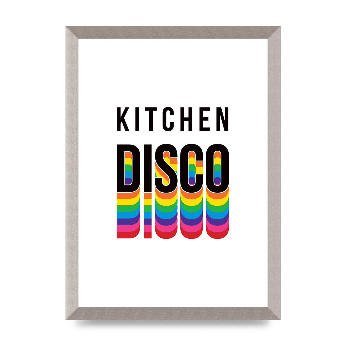 Kitchen Disco Wall Art - A3 framed