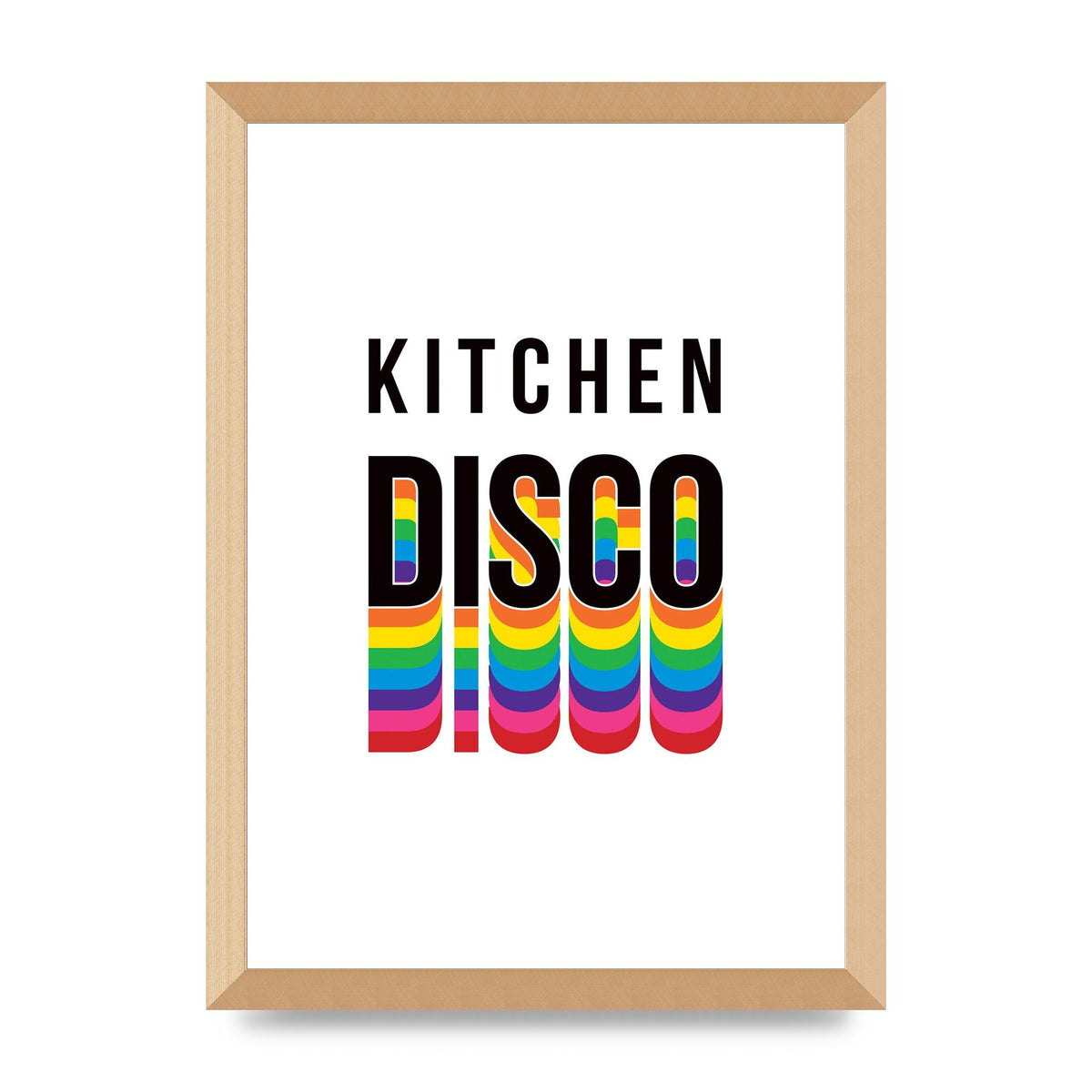 Kitchen Disco Wall Art - A3 framed