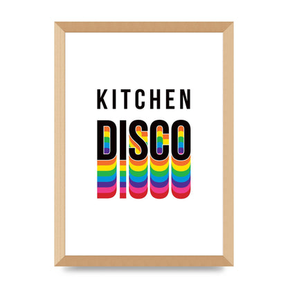 Kitchen Disco Wall Art - A3 framed