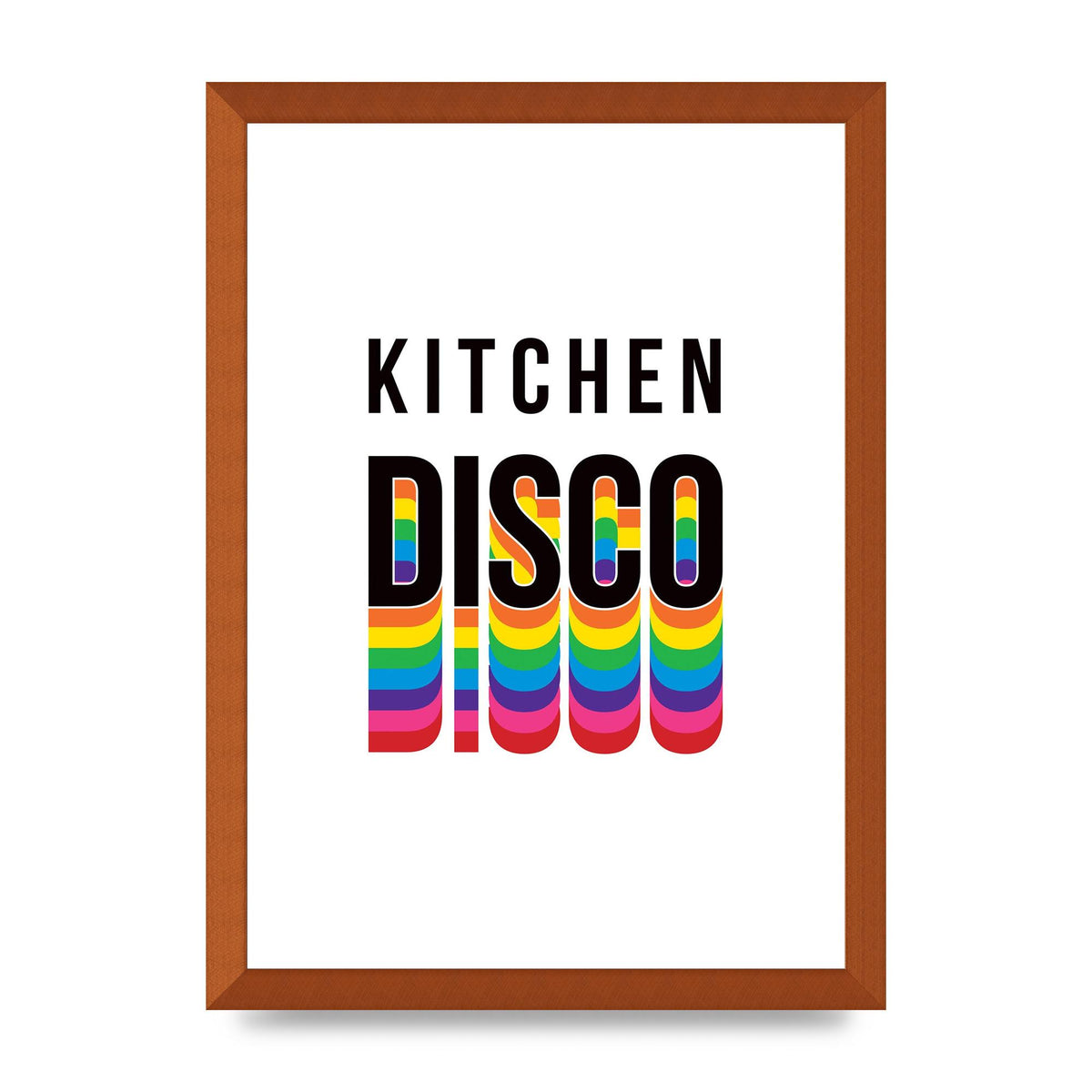 Kitchen Disco Wall Art - A3 framed