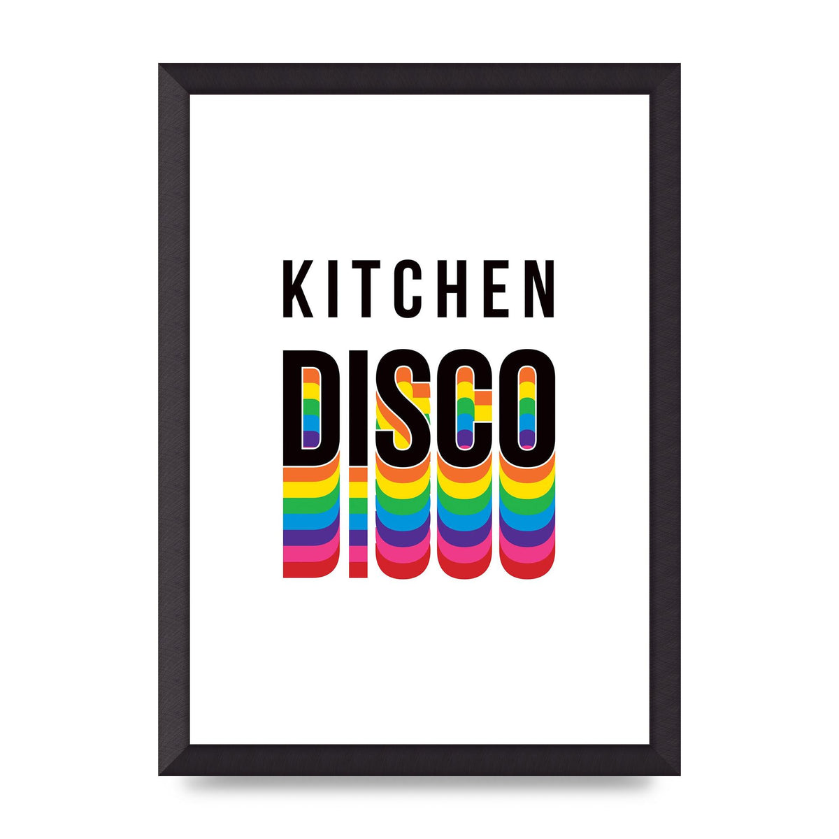 Kitchen Disco Wall Art - A3 framed