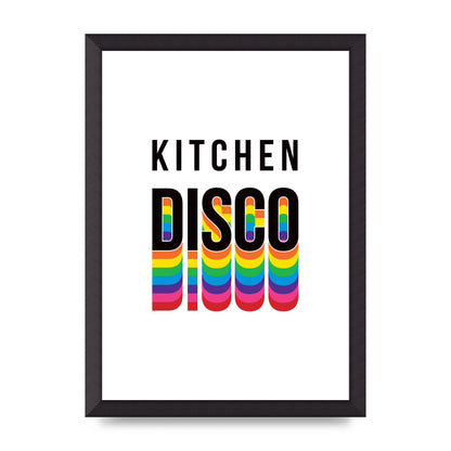 Kitchen Disco Wall Art - A3 framed