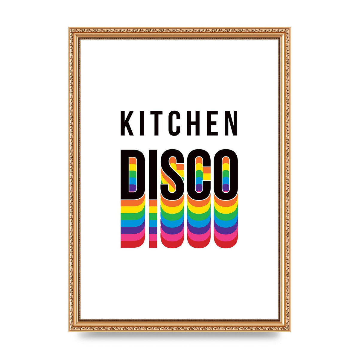 Kitchen Disco Wall Art - A3 framed