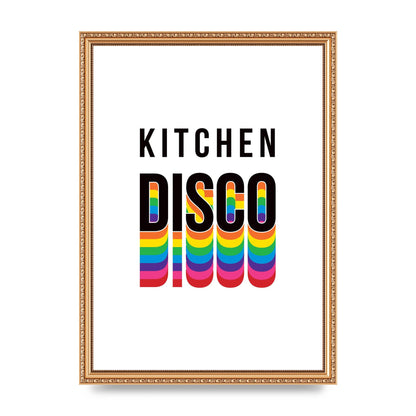 Kitchen Disco Wall Art - A3 framed