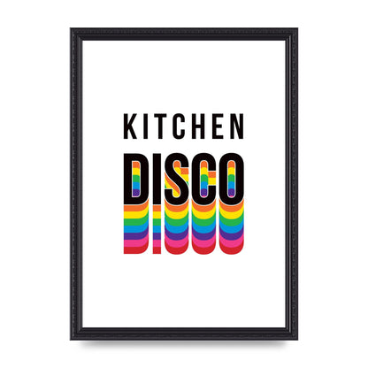 Kitchen Disco Wall Art - A3 framed