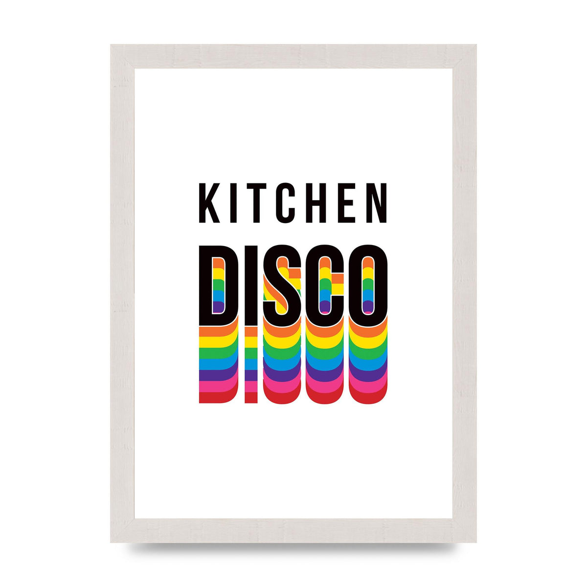 Kitchen Disco Wall Art - A4 framed