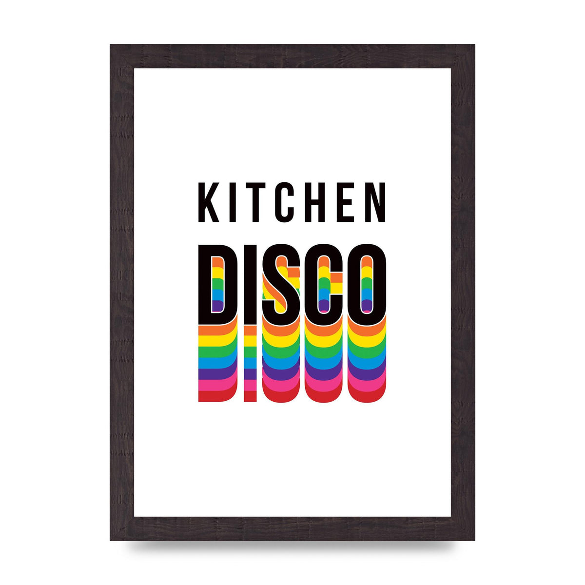 Kitchen Disco Wall Art - A4 framed