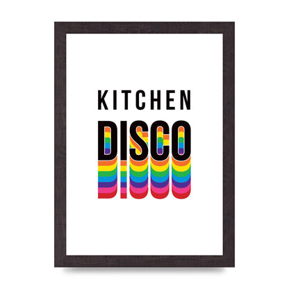 Kitchen Disco Wall Art - A4 framed