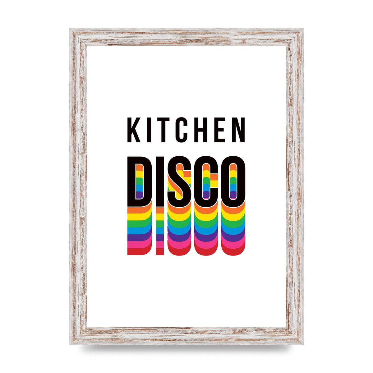 Kitchen Disco Wall Art - A4 framed