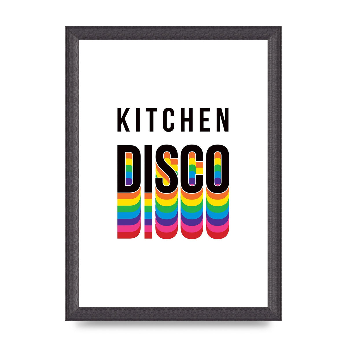 Kitchen Disco Wall Art - A4 framed