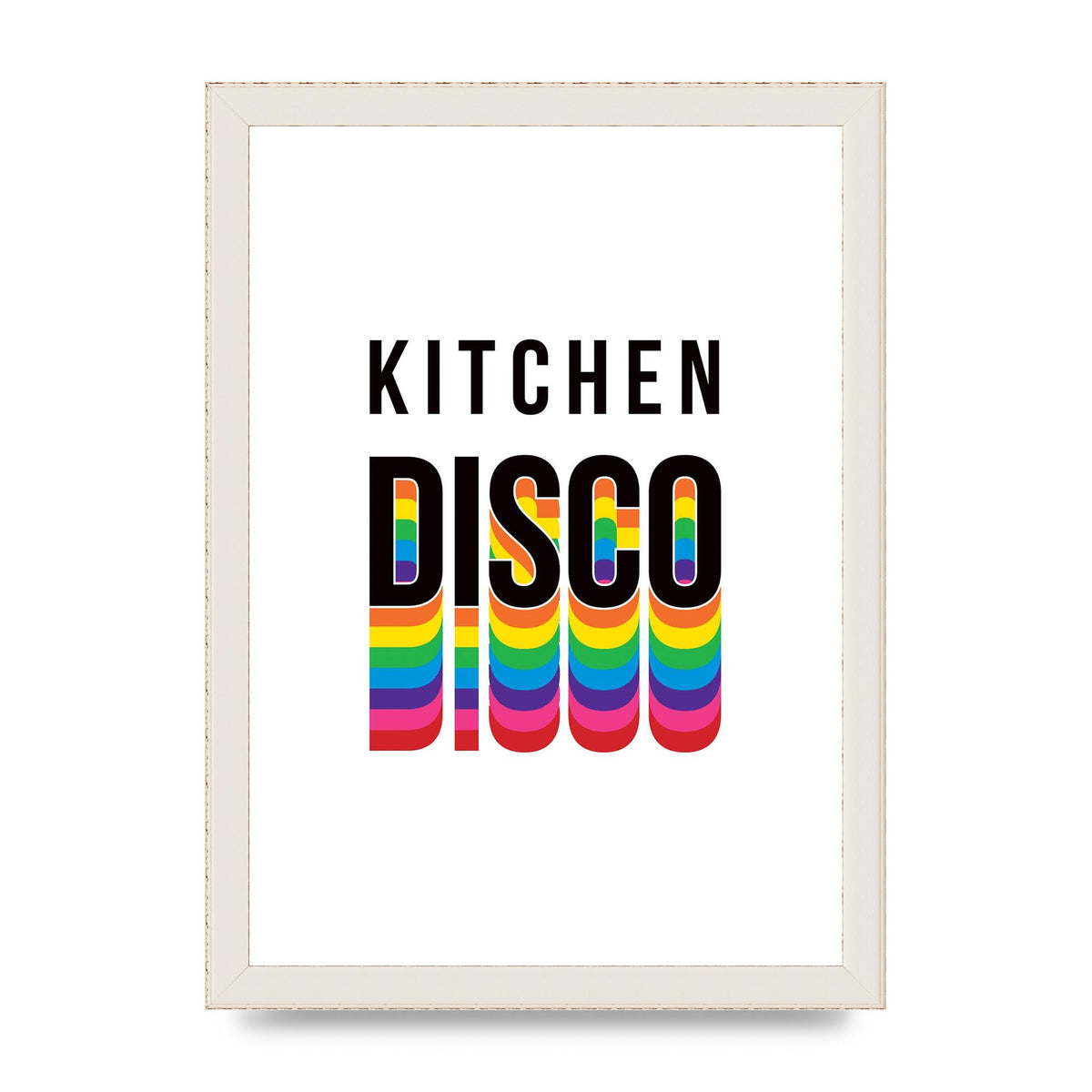Kitchen Disco Wall Art - A4 framed