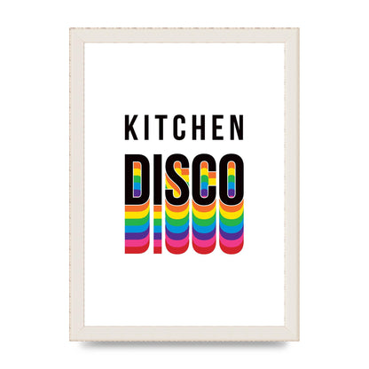 Kitchen Disco Wall Art - A4 framed