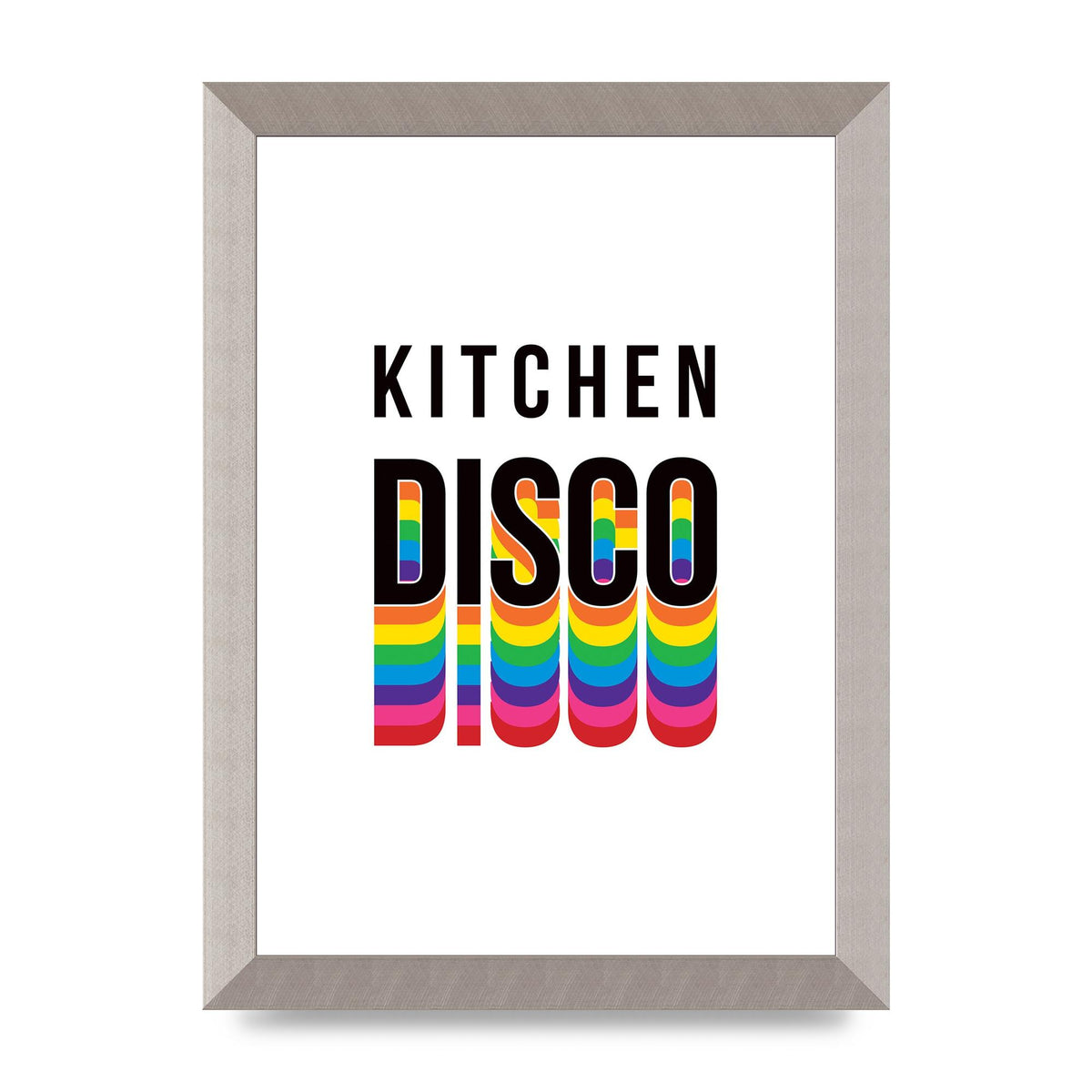 Kitchen Disco Wall Art - A4 framed