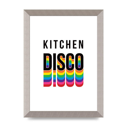 Kitchen Disco Wall Art - A4 framed