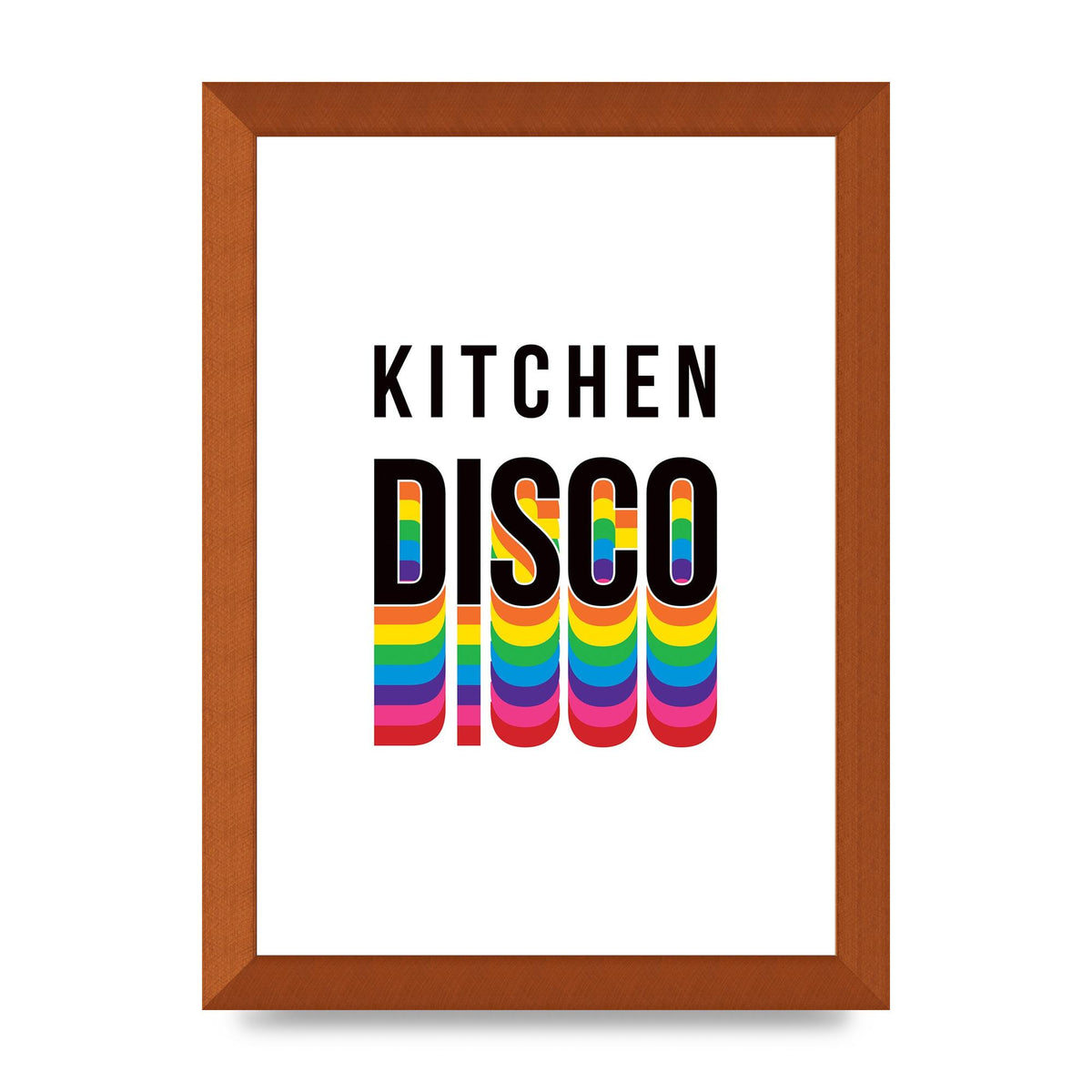 Kitchen Disco Wall Art - A4 framed