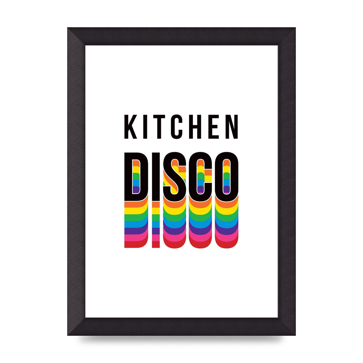 Kitchen Disco Wall Art - A4 framed