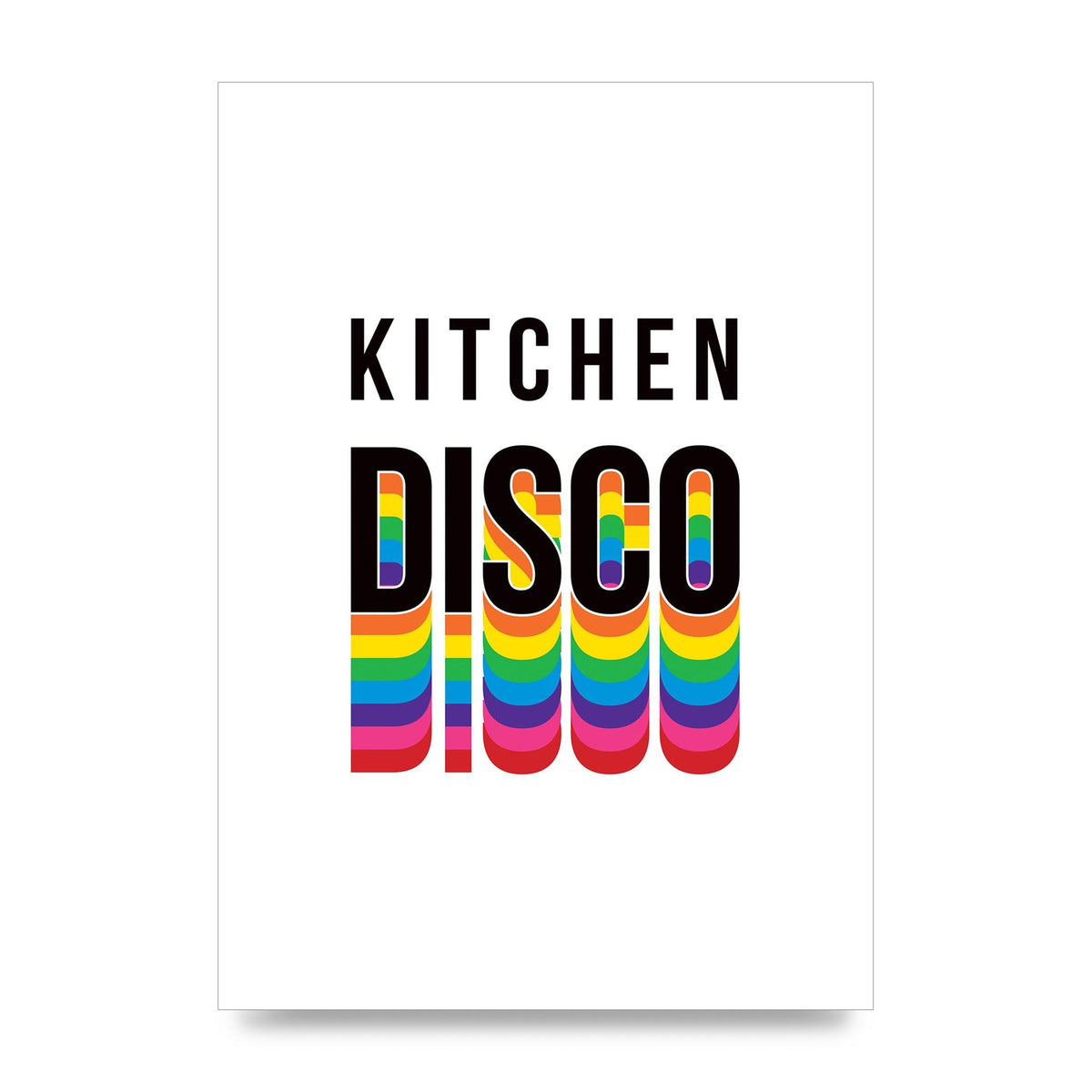 Kitchen Disco Wall Art - unframed print