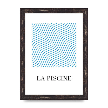 La Piscine Art For The Home - A4 framed