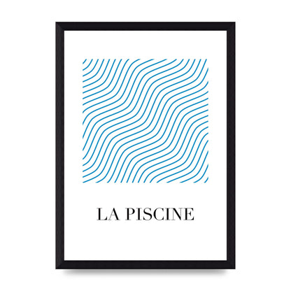 La Piscine Art For The Home - A4 framed