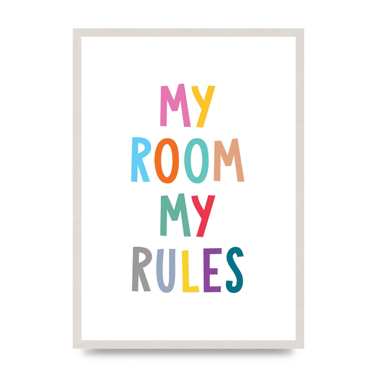 My Room My Rules" Printed Poster - A2 framed