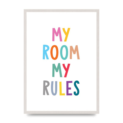 My Room My Rules" Printed Poster - A2 framed