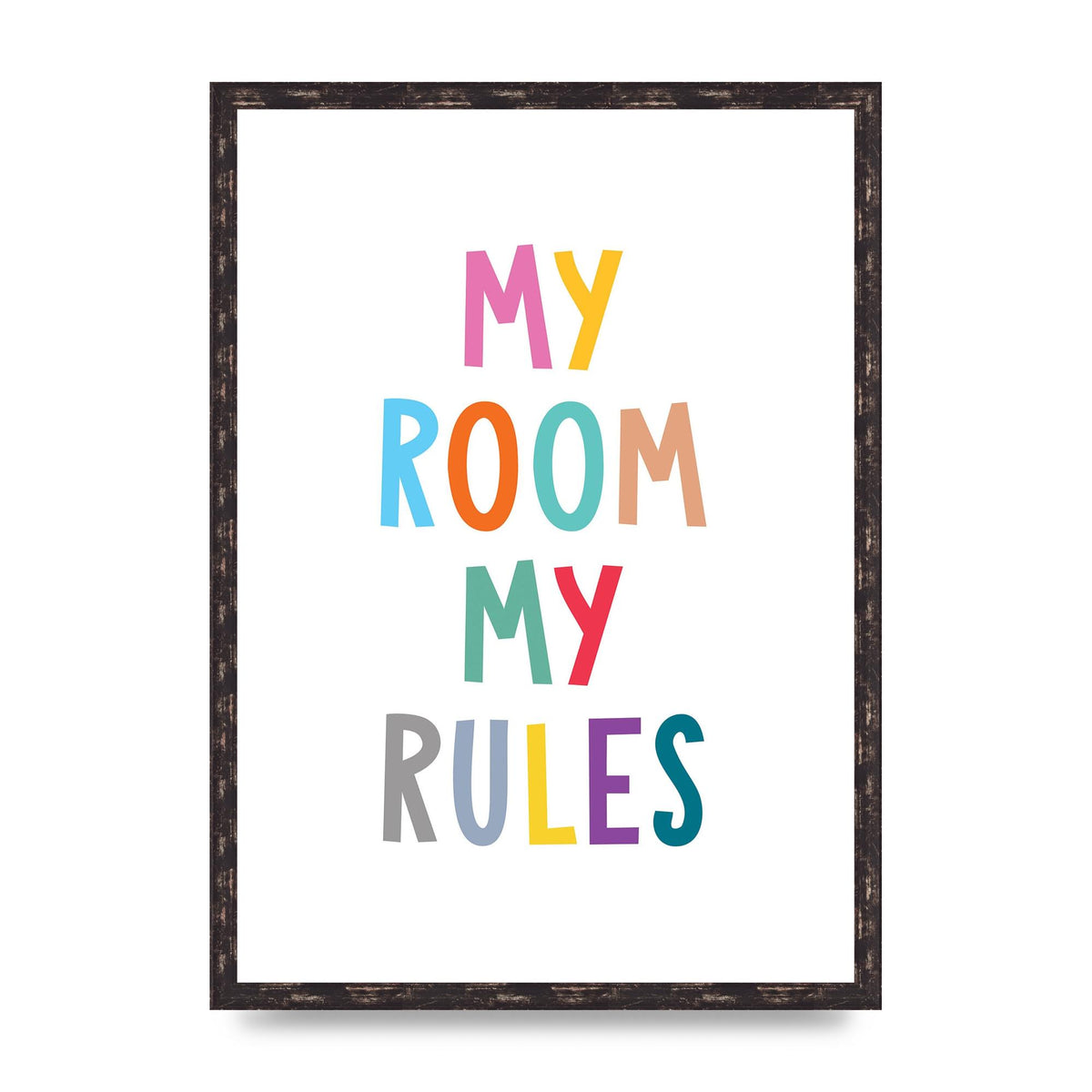 My Room My Rules" Printed Poster - A2 framed