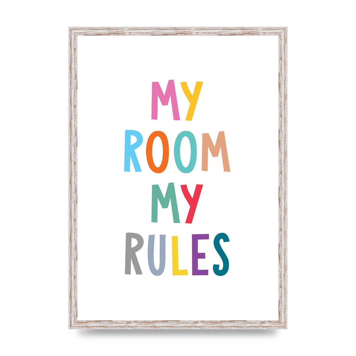 My Room My Rules" Printed Poster - A2 framed