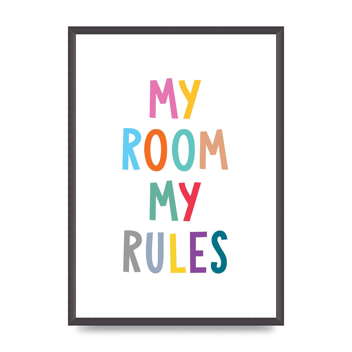 My Room My Rules" Printed Poster - A2 framed