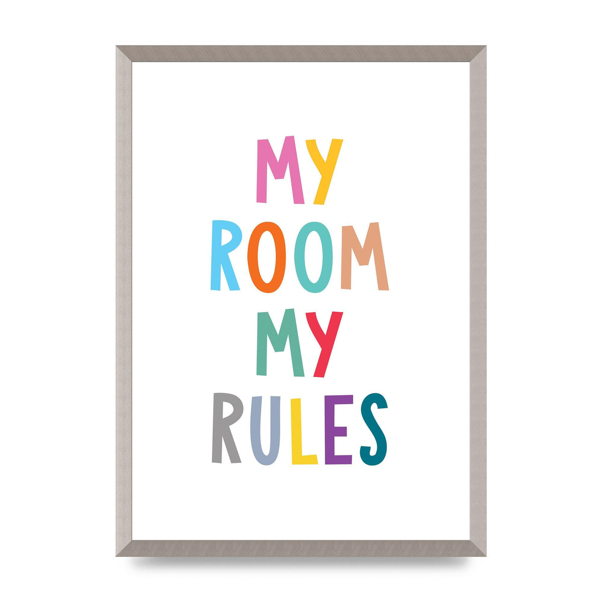 My Room My Rules" Printed Poster - A2 framed