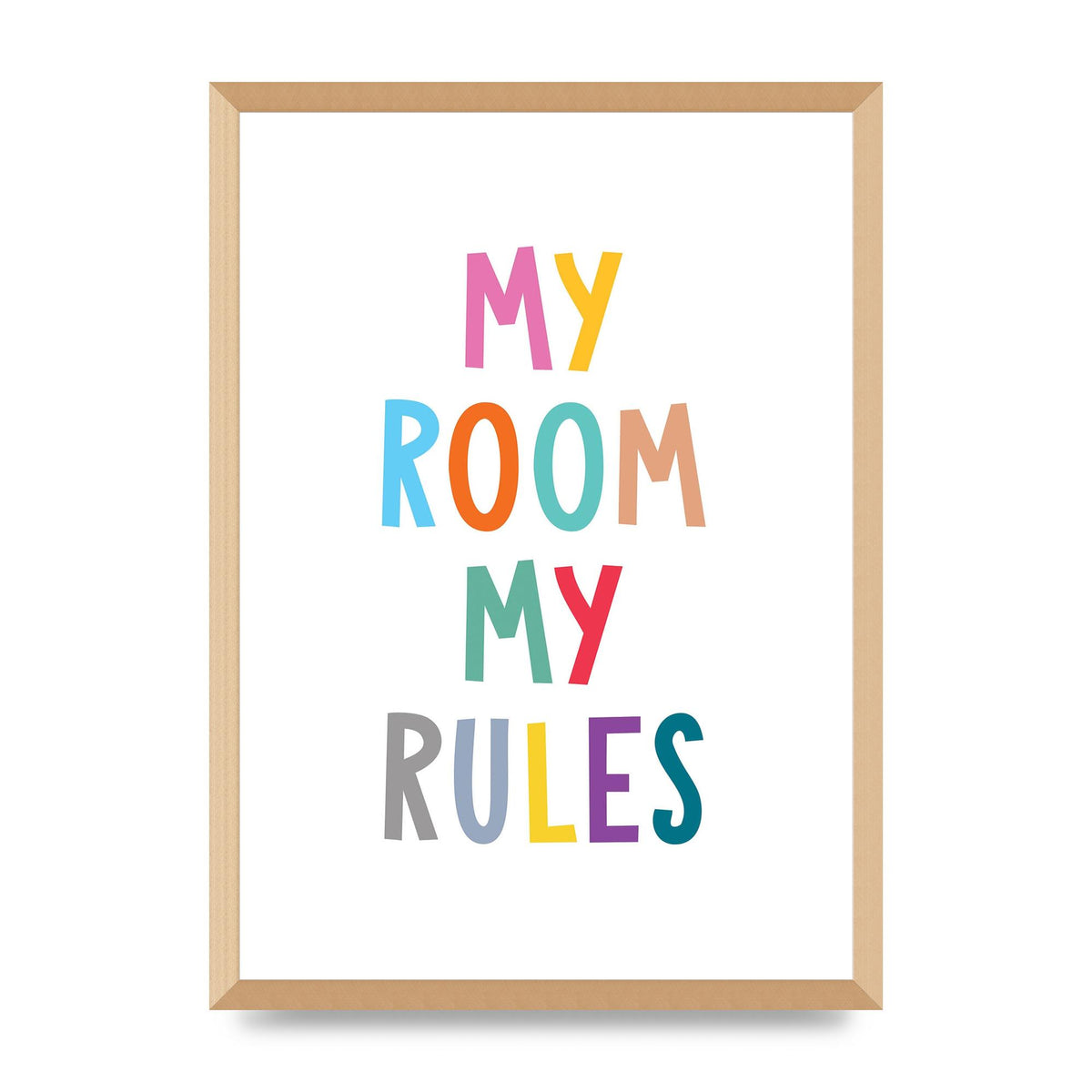 My Room My Rules" Printed Poster - A2 framed
