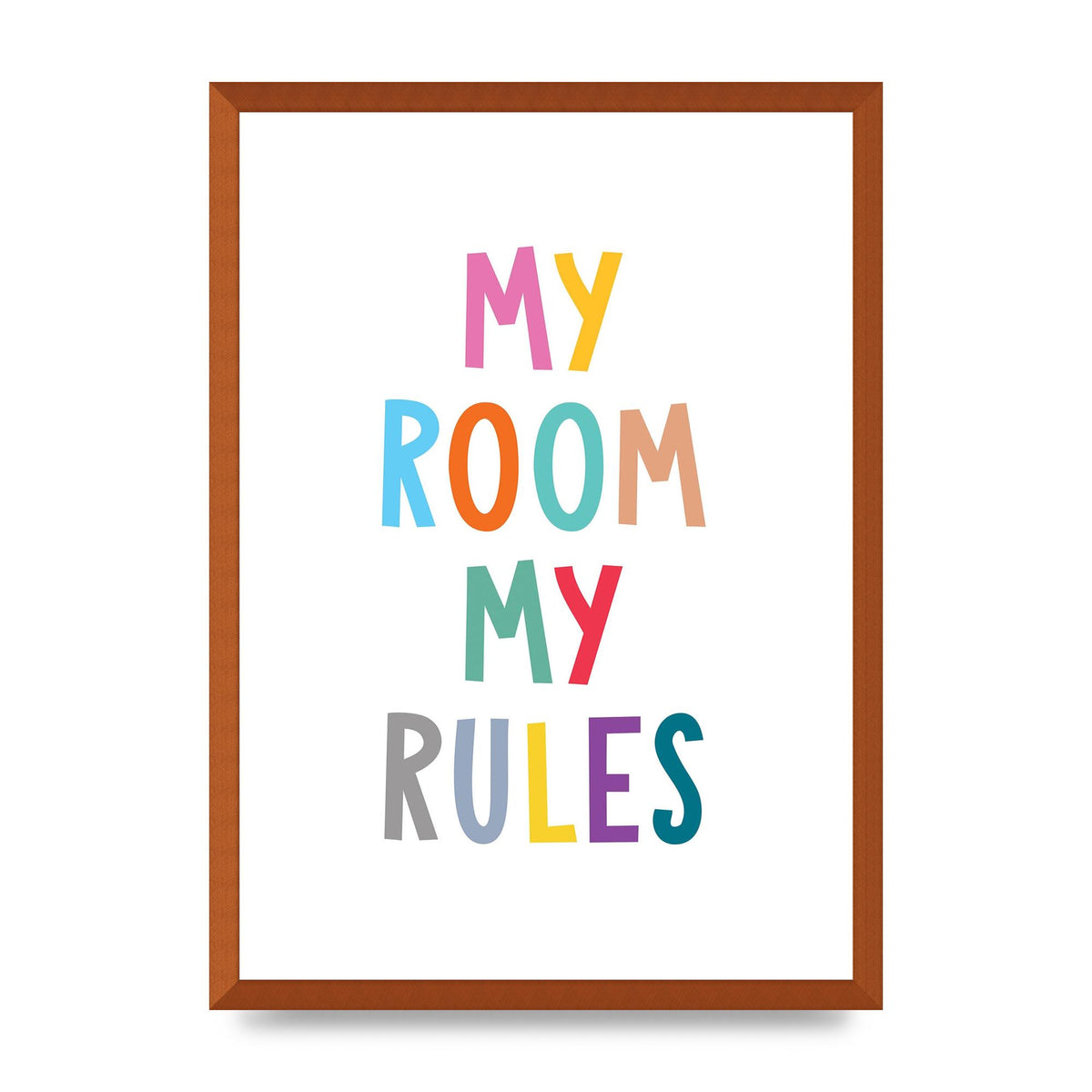 My Room My Rules" Printed Poster - A2 framed