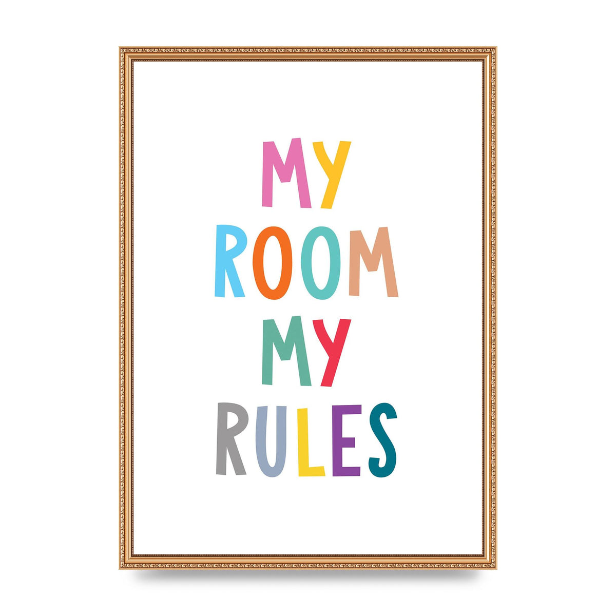 My Room My Rules" Printed Poster - A2 framed