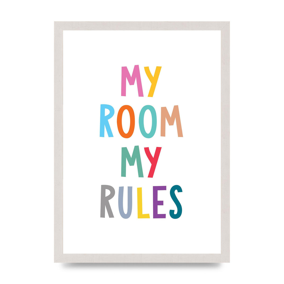 My Room My Rules" Printed Poster - A3 framed