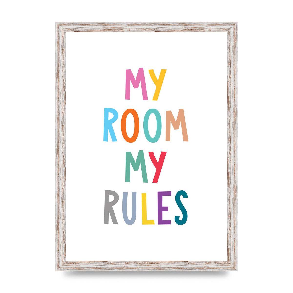 My Room My Rules" Printed Poster - A3 framed