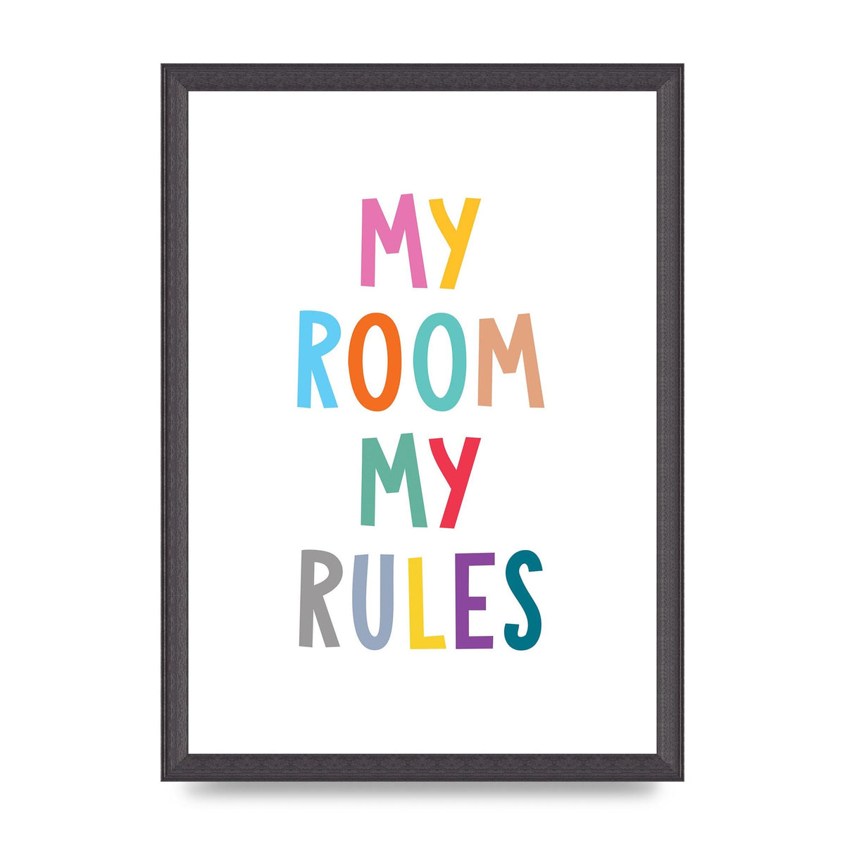 My Room My Rules" Printed Poster - A3 framed