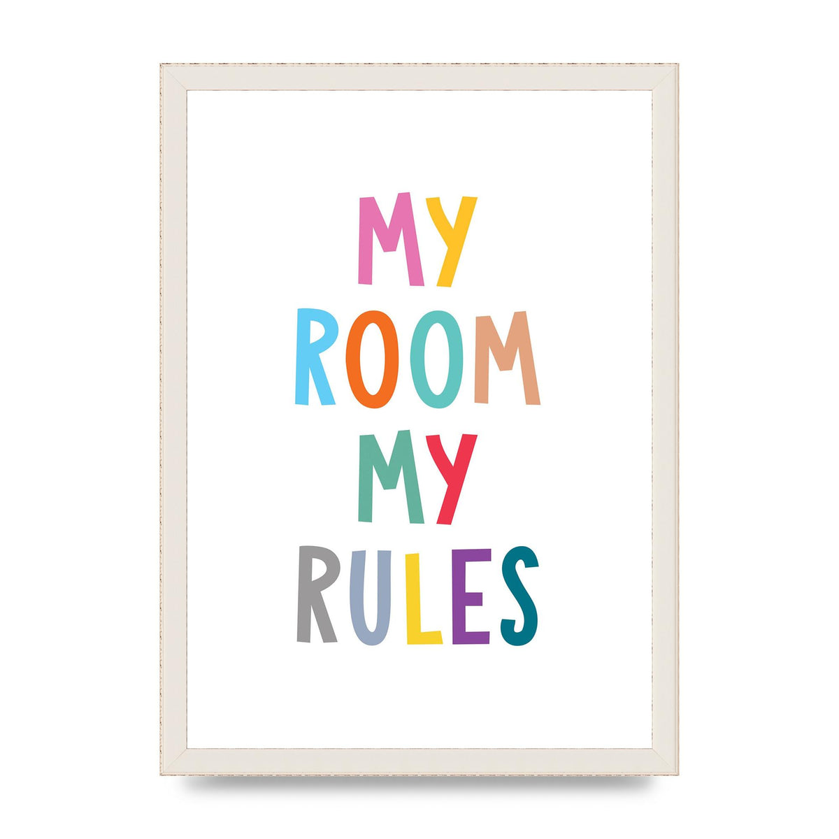 My Room My Rules" Printed Poster - A3 framed