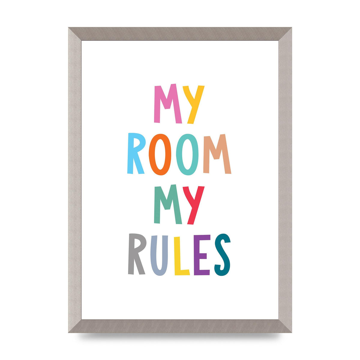 My Room My Rules" Printed Poster - A3 framed