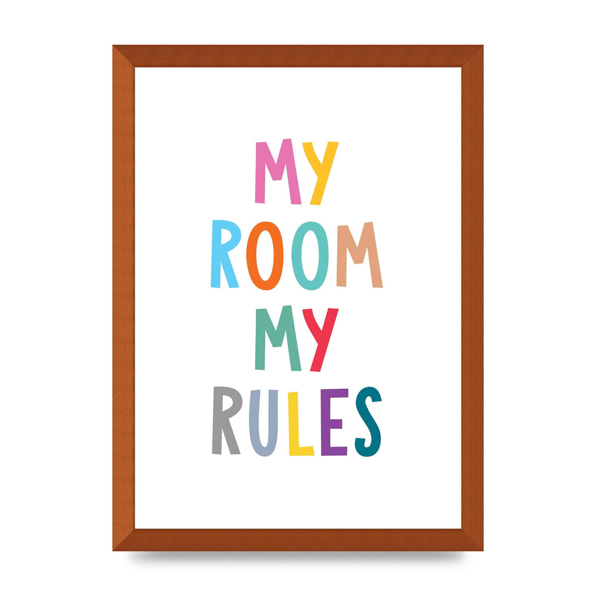 My Room My Rules" Printed Poster - A3 framed