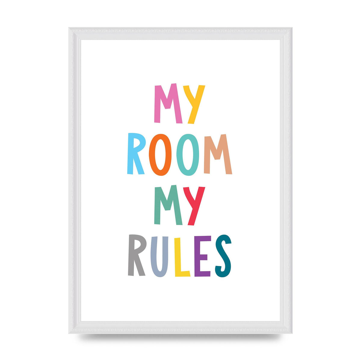 My Room My Rules" Printed Poster - A3 framed