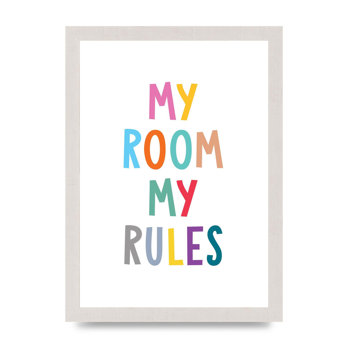 My Room My Rules" Printed Poster - A4 framed