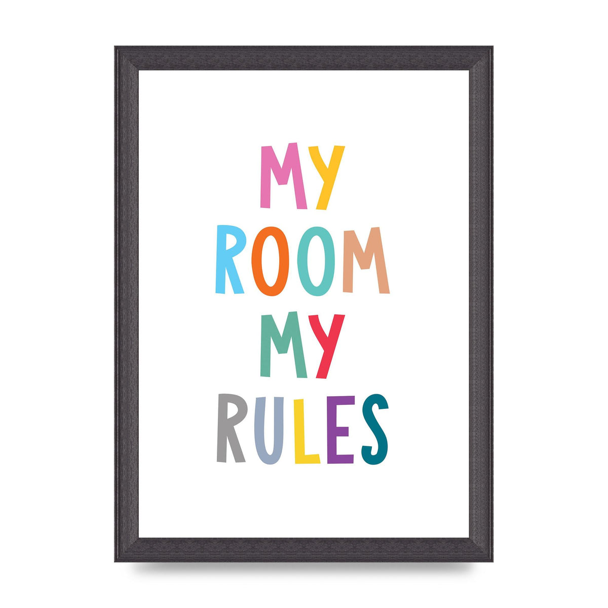 My Room My Rules" Printed Poster - A4 framed